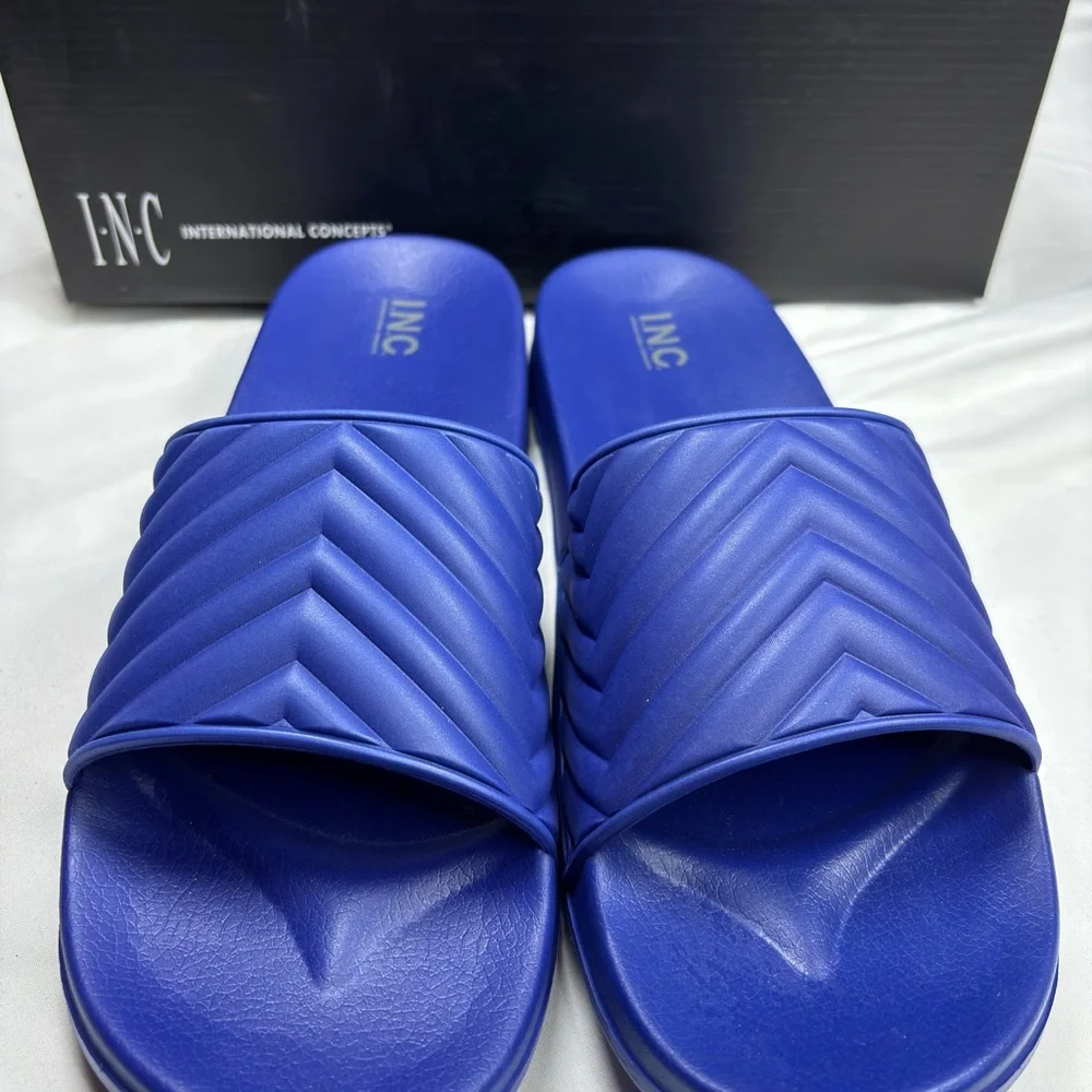 INC International‎ Concepts Blue Slide Sandals Size 12 Men’s | New in Box